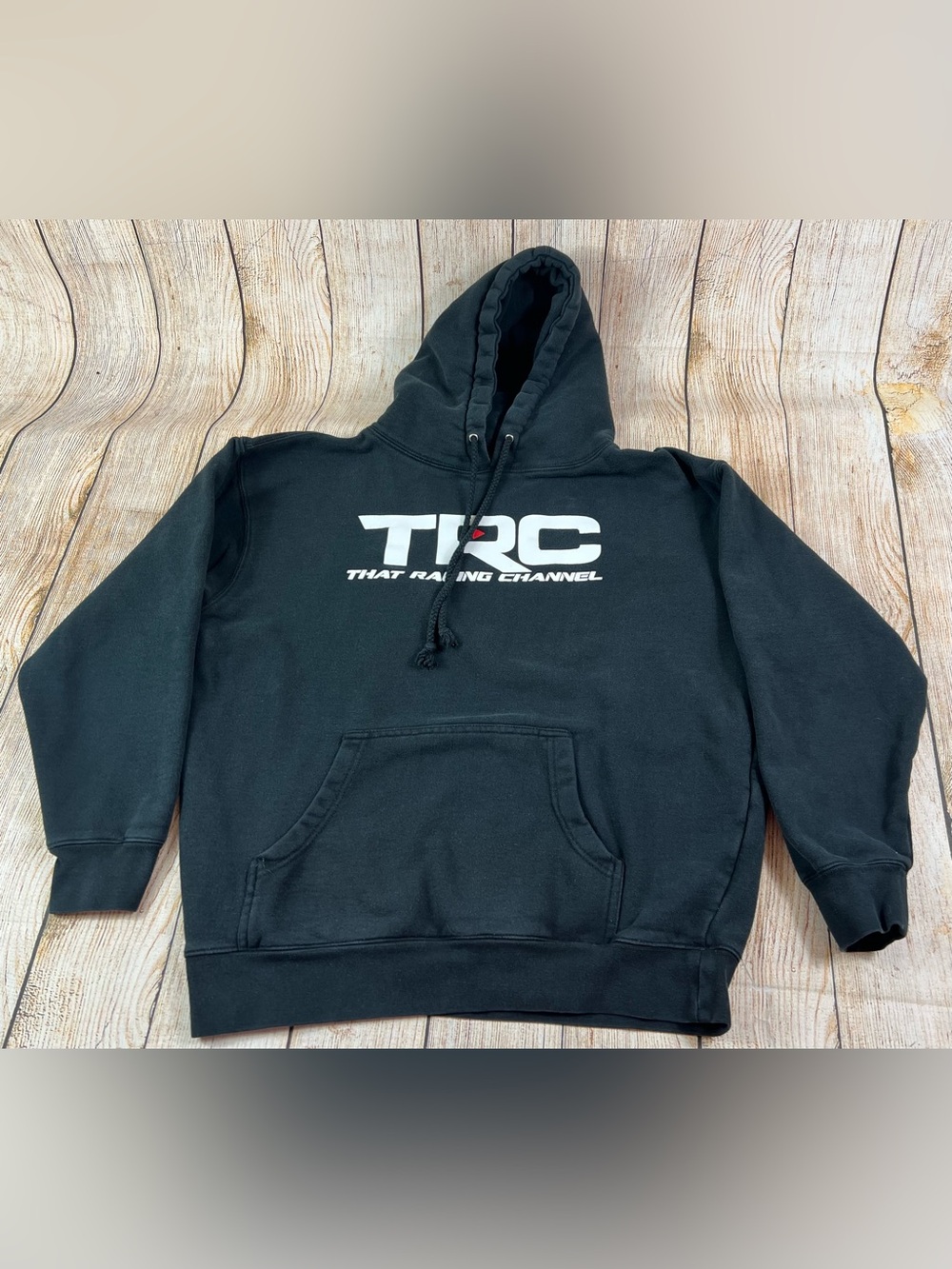Mens That Racing Channel YouTube Hoodie Sweatshirt Black Size Large
